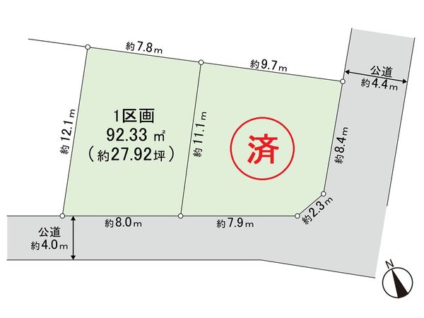 茅ヶ崎市西久保 土地 1区画 区画図 茅ヶ崎市西久保 土地 1区画 区画図