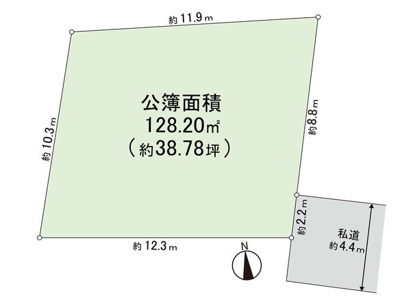 茅ヶ崎市東海岸北5丁目 土地 区画図