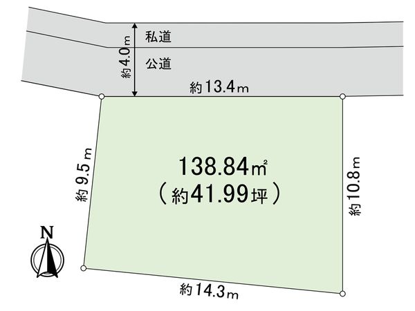 茅ヶ崎市松が丘2丁目 土地 区画図 茅ヶ崎市松が丘2丁目 土地 区画図