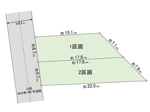 茅ヶ崎市松風台 2区画 全体区画図 茅ヶ崎市松風台 2区画 全体区画図