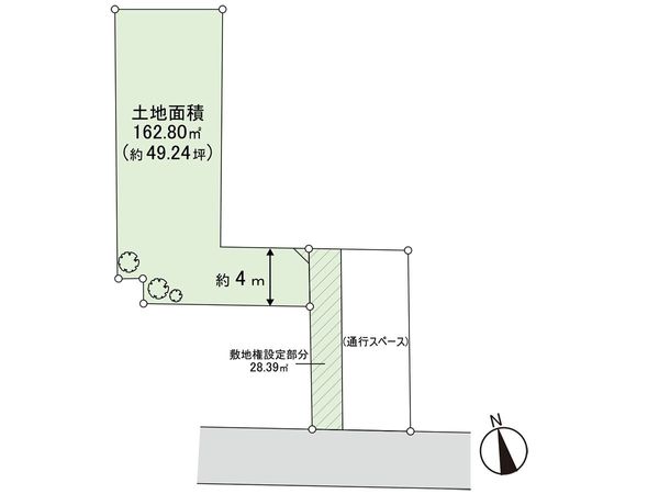 茅ヶ崎市松が丘1丁目 土地 区画図