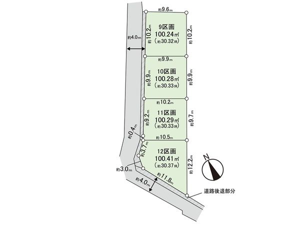 茅ヶ崎市松林1丁目 土地 11区画 区画図