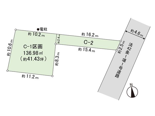 茅ヶ崎市円蔵2丁目 土地 C区画 区画図 茅ヶ崎市円蔵2丁目 土地 C区画 区画図