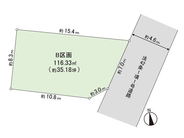 茅ヶ崎市円蔵2丁目 土地 B区画 区画図 茅ヶ崎市円蔵2丁目 土地 B区画 区画図