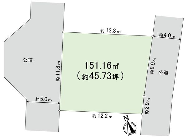 茅ヶ崎市萩園 土地 区画図 茅ヶ崎市萩園 土地 区画図