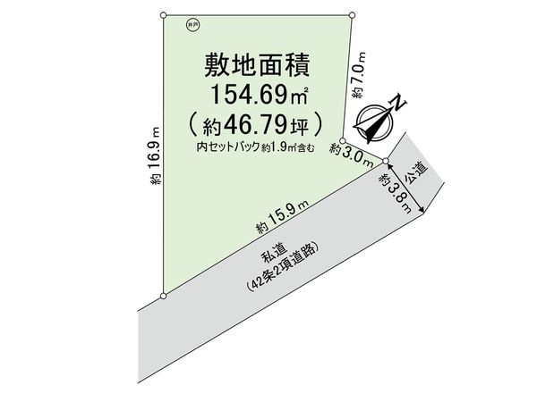 茅ヶ崎市浜竹3丁目 土地 区画図 茅ヶ崎市浜竹3丁目 土地 区画図
