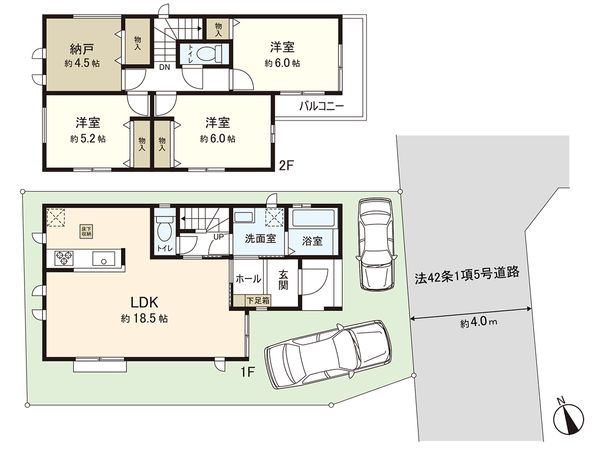 茅ヶ崎市柳島2丁目 新築戸建 間取図(平面図)