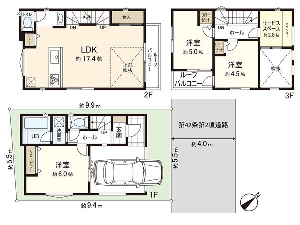 茅ヶ崎市南湖2丁目 新築戸建 2号棟 間取図(平面図) 茅ヶ崎市南湖2丁目 新築戸建 2号棟 間取図(平面図)