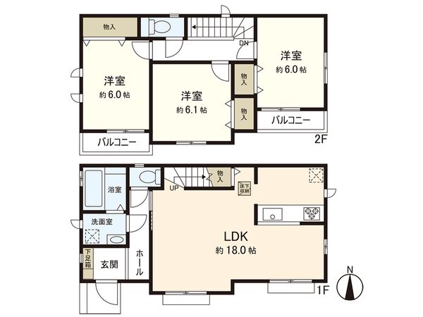 茅ヶ崎市柳島1丁目 新築戸建 C号棟 間取図(平面図)