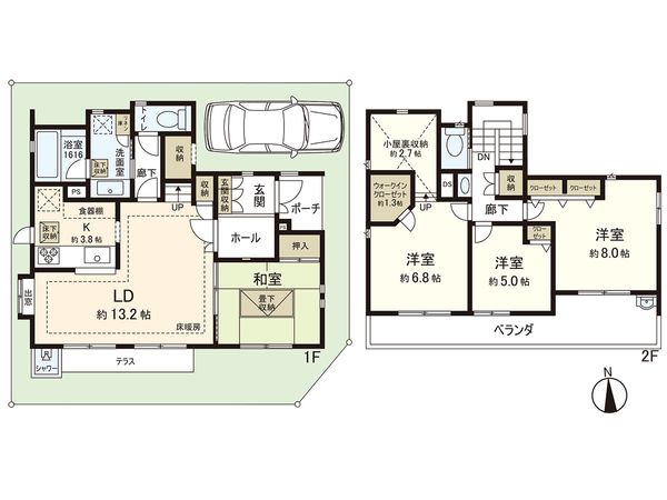 茅ヶ崎市南湖7丁目 戸建 間取図(平面図) 茅ヶ崎市南湖7丁目 戸建 間取図(平面図)