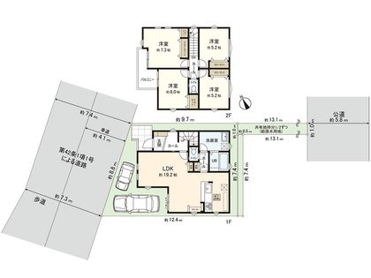 茅ヶ崎市南湖5丁目 新築戸建 1号棟 間取図(平面図)