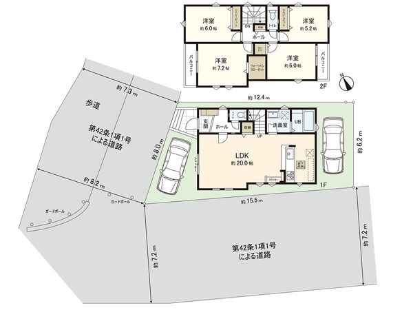 茅ヶ崎市南湖5丁目 新築戸建 2号棟 間取図(平面図) 茅ヶ崎市南湖5丁目 新築戸建 2号棟 間取図(平面図)