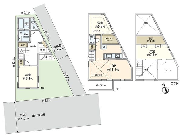 茅ヶ崎市東海岸北2丁目 戸建 間取図(平面図)