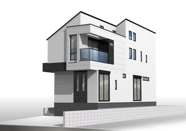 茅ヶ崎市松風台 新築戸建B号棟 外観パース図 茅ヶ崎市松風台 新築戸建B号棟 外観パース図