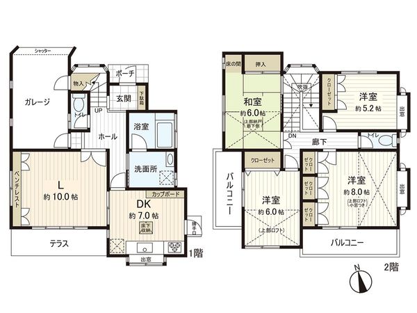 茅ヶ崎市中海岸4丁目 戸建 間取図(平面図) 茅ヶ崎市中海岸4丁目 戸建 間取図(平面図)