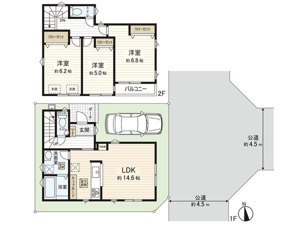 茅ヶ崎市今宿 戸建 4号棟 間取図(平面図) 茅ヶ崎市今宿 戸建 4号棟 間取図(平面図)