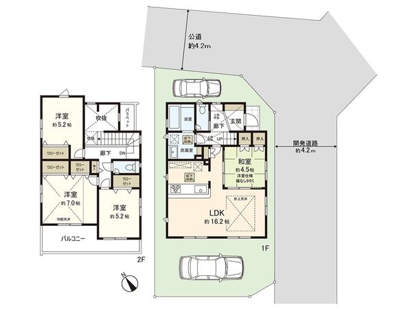 茅ヶ崎市円蔵 新築戸建 5号棟 間取図(平面図)