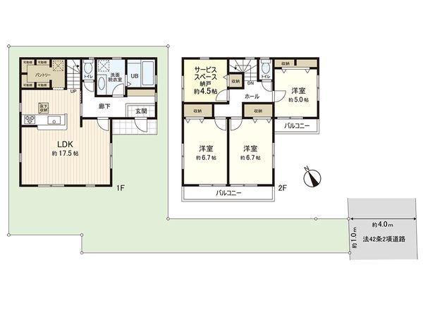 茅ヶ崎市萩園 新築戸建 2号棟 間取図(平面図) 茅ヶ崎市萩園 新築戸建 2号棟 間取図(平面図)