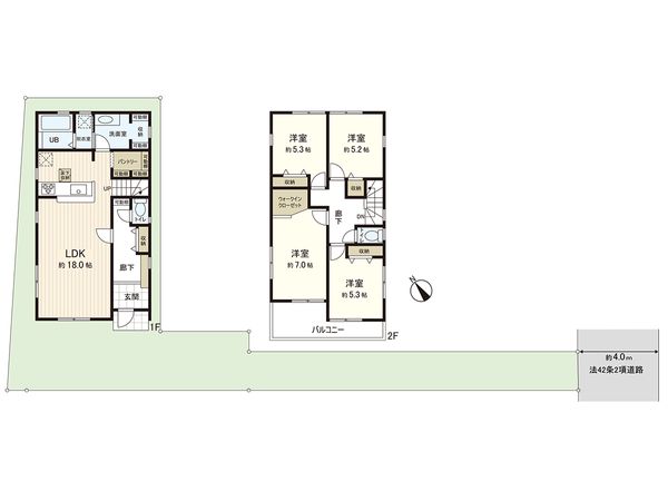 茅ヶ崎市萩園 新築戸建 3号棟 間取図(平面図) 茅ヶ崎市萩園 新築戸建 3号棟 間取図(平面図)