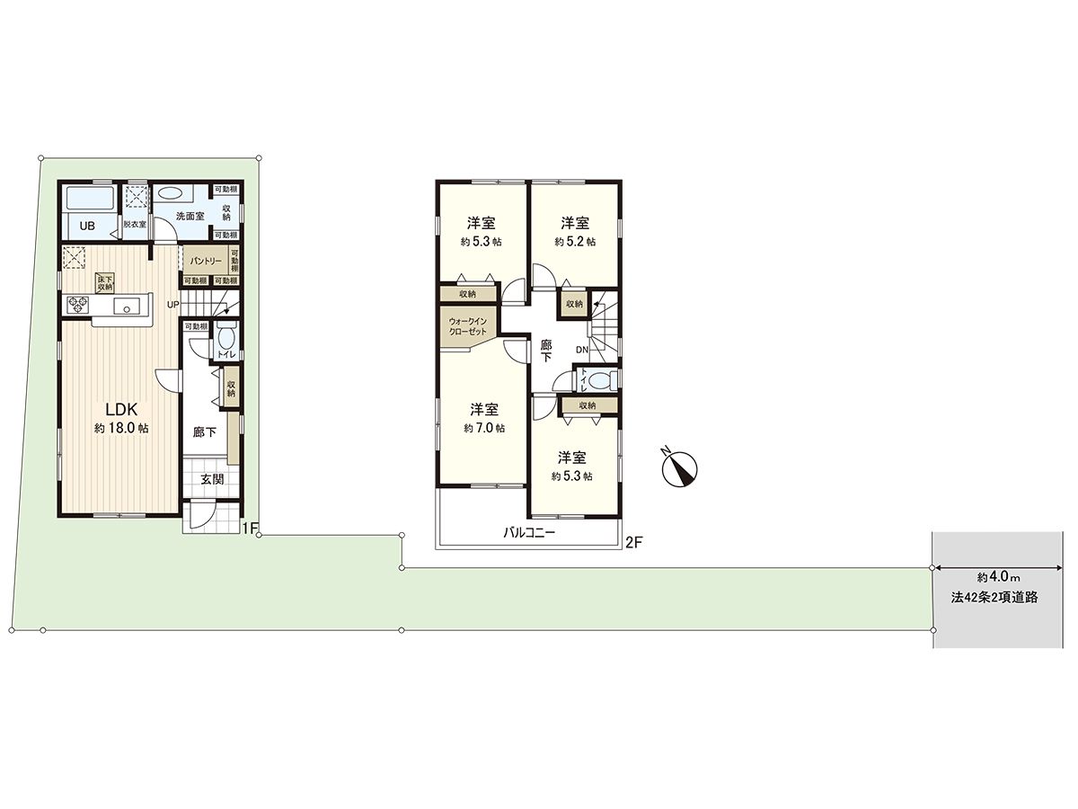 茅ヶ崎市萩園 新築戸建 3号棟 間取図(平面図) 間取図(平面図)