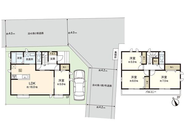 茅ヶ崎市松林3丁目 新築戸建 A号棟 間取図(平面図)