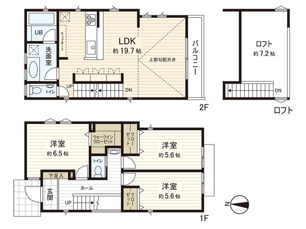 茅ヶ崎市十間坂1丁目 新築戸建B号棟 間取図(平面図) 茅ヶ崎市十間坂1丁目 新築戸建B号棟 間取図(平面図)