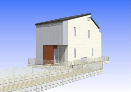 茅ヶ崎市十間坂1丁目 新築戸建B号棟 外観パース図