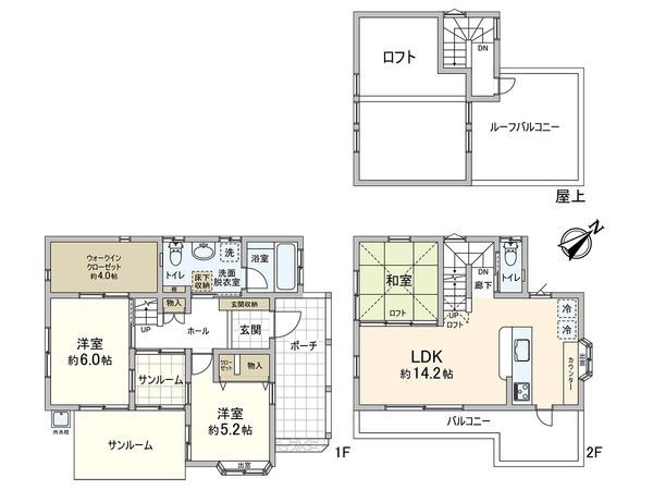 藤沢市鵠沼海岸7丁目 戸建 間取図(平面図) 間取図(平面図)