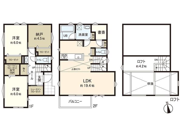 茅ヶ崎市萩園 戸建 8号棟 間取図(平面図)
