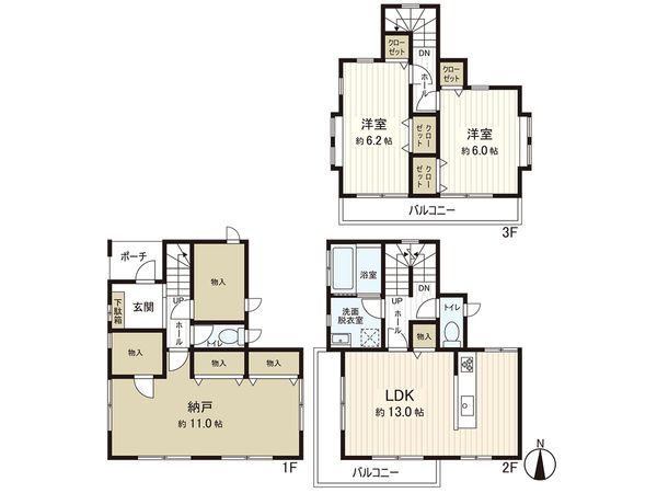 茅ヶ崎市西久保 中古戸建 間取図(平面図) 茅ヶ崎市西久保 中古戸建 間取図(平面図)