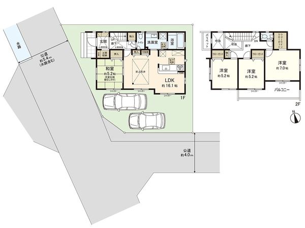 茅ヶ崎市松尾 新築戸建 4号棟 間取図(平面図)