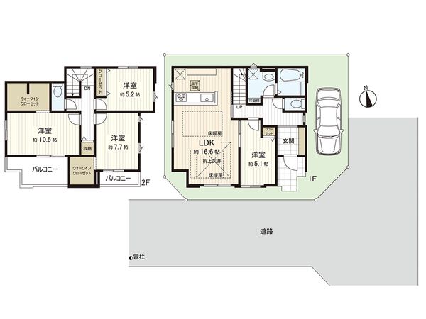 茅ヶ崎市松尾 新築戸建 間取図(平面図)