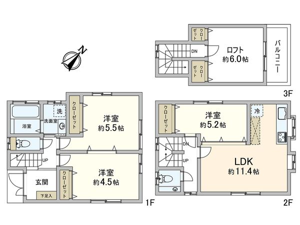 茅ヶ崎市東海岸北4丁目 戸建 間取図(平面図)