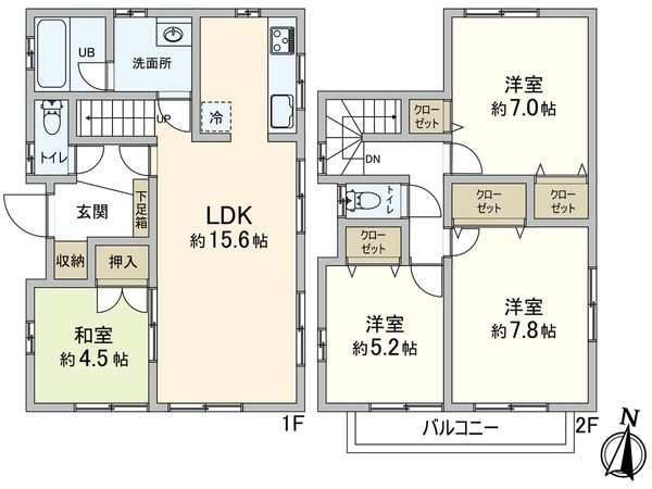 茅ヶ崎市菱沼1丁目 戸建 間取図(平面図)