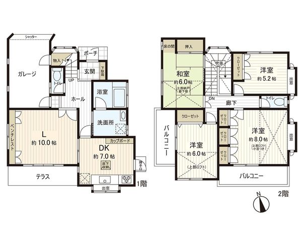 茅ヶ崎市中海岸4丁目 戸建 間取図(平面図) 茅ヶ崎市中海岸4丁目 戸建 間取図(平面図)