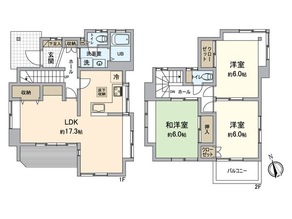 茅ヶ崎市高田1丁目 間取図(平面図)