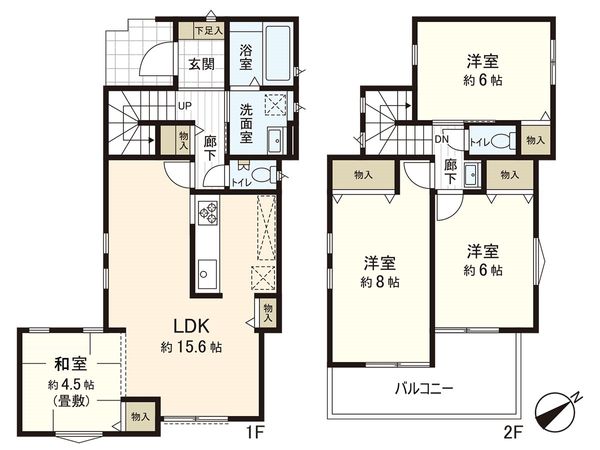 茅ヶ崎市今宿 新築戸建 4号棟 間取図(平面図) 茅ヶ崎市今宿 新築戸建 4号棟 間取図(平面図)