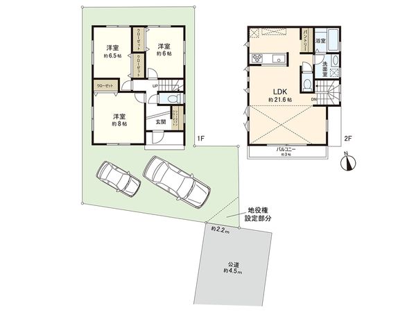 高座郡寒川町小谷1丁目 A棟 新築戸建 間取図(平面図)