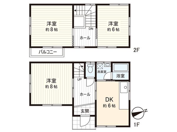 茅ヶ崎市室田1丁目 戸建 間取図(平面図) 茅ヶ崎市室田1丁目 戸建 間取図(平面図)