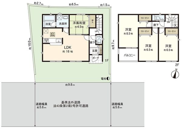 茅ヶ崎市浜之郷 新築戸建 間取図(平面図)