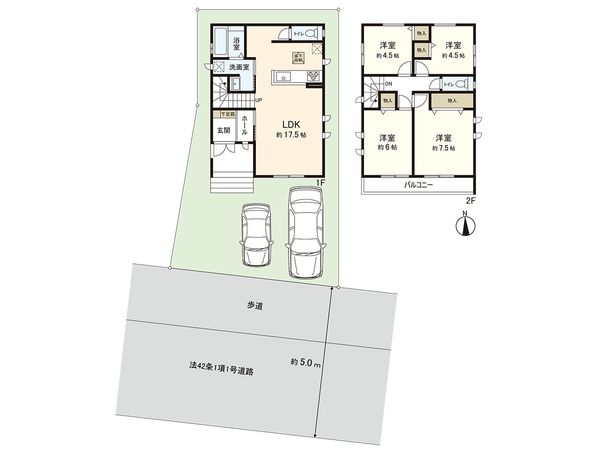 茅ヶ崎市西久保 新築戸建 C号棟 間取図(平面図) 茅ヶ崎市西久保 新築戸建 C号棟 間取図(平面図)