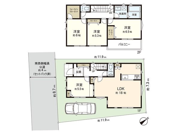 茅ヶ崎市中島 新築戸建 間取図(平面図) 茅ヶ崎市中島 新築戸建 間取図(平面図)