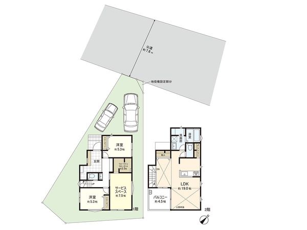 茅ヶ崎市松風台 A号棟 間取図(平面図) 茅ヶ崎市松風台 A号棟 間取図(平面図)