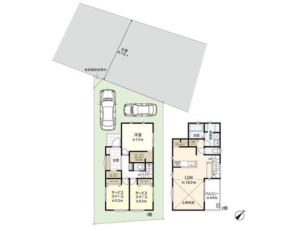 茅ヶ崎市松風台 新築戸建 B号棟 間取図(平面図) 茅ヶ崎市松風台 新築戸建 B号棟 間取図(平面図)