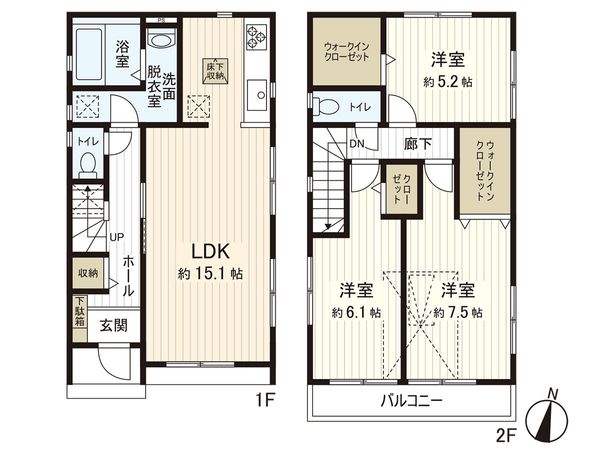 茅ヶ崎市本村3丁目 戸建 間取図(平面図) 茅ヶ崎市本村3丁目 戸建 間取図(平面図)