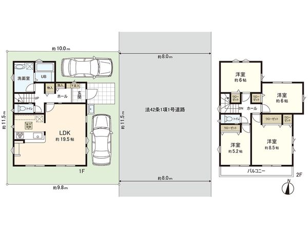 茅ヶ崎市白浜町 新築戸建 間取図(平面図) 茅ヶ崎市白浜町 新築戸建 間取図(平面図)
