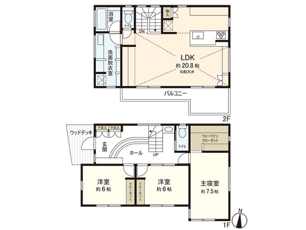 茅ヶ崎市東海岸南4丁目 新築戸建 間取図(平面図) 茅ヶ崎市東海岸南4丁目 新築戸建 間取図(平面図)