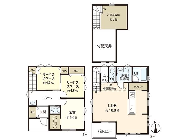 茅ヶ崎市西久保 新築戸建 4号棟 間取図(平面図) 茅ヶ崎市西久保 新築戸建 4号棟 間取図(平面図)
