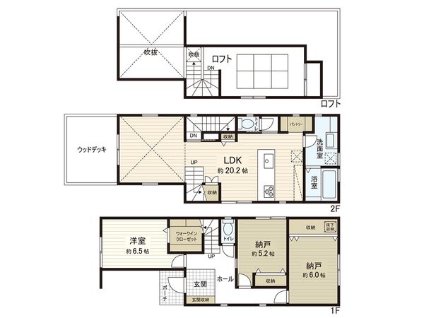 茅ヶ崎市南湖4丁目 新築戸建 B号棟 間取図(平面図) 茅ヶ崎市南湖4丁目 新築戸建 B号棟 間取図(平面図)