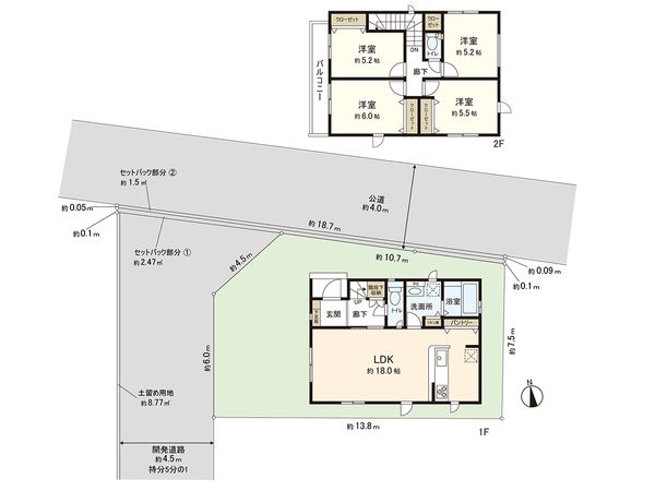 茅ヶ崎市高田1丁目 新築戸建 1号棟 間取図(平面図)